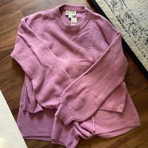 Saturday Sunday by Anthropologie Lilac Knit Sweater Set